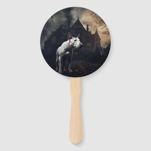 Éventail Bull Terrier Halloween effroi (Dos)