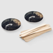 Éventail Bull Terrier Halloween effroi (Non-assemblé)