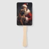 Éventail Bullmastiff avec Noël Festif du Père Noël (Devant)
