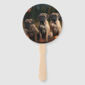 Éventail Bullmastiff Chiot Automne Citrouille de plaisir (Devant)