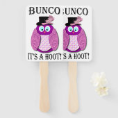 Éventail Bunco Dice Game Elegant Cute Owl (Devant et derrière)