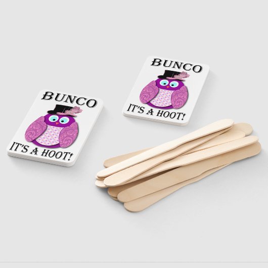 Éventail Bunco Dice Game Elegant Cute Owl (Non-assemblé)