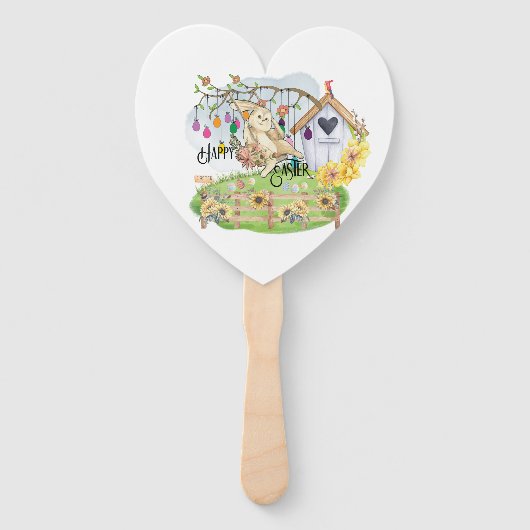 Éventail Bunny célèbre la fête de Pâques (Dos)