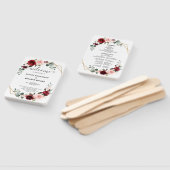 Éventail Burgundy Blush Floral Moderne Programme géométriqu (Non-assemblé)