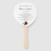 Éventail Burgundy Blush Navy Floral Wedding Programme (Devant)