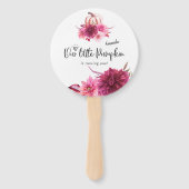 Éventail Burgundy et Blush Automne Automne Citrouille Anniv (Devant)