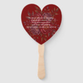 Éventail Burgundy Peony et Blue Rose Mariage (Dos)