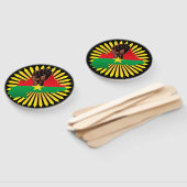 Éventail Burkina Faso Carte, drapeau et première révolution (Non-assemblé)