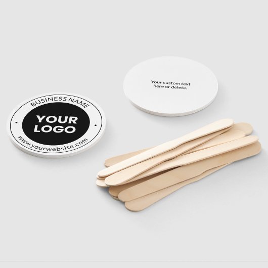 Éventail Business Name & Website ou Slogan, Merci Etc. (Non-assemblé)