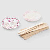 Éventail C’est une jolie fille illustration Baby shower ros (Non-assemblé)