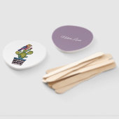 Éventail Cactus Et Arc-En-Ciel En Aquarelle (Non-assemblé)