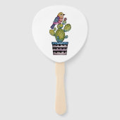 Éventail Cactus Et Arc-En-Ciel En Aquarelle (Devant)