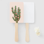 Éventail Cactus et Roses (Devant et derrière)
