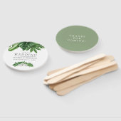 Éventail Cadeau de mariage de feuillage de verdure tropical (Non-assemblé)