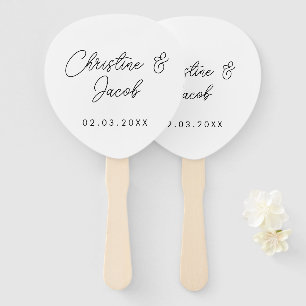 Éventail cadeau de mariage simple élégant moderne partie de