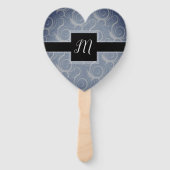 Éventail Cadeau de mariage Tourbillons Monogramme (Dos)