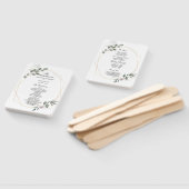 Éventail Cadre de feuille aquarelle de verdure douce et fle (Non-assemblé)