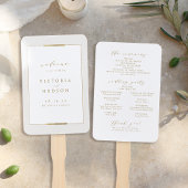 Éventail Cadre Elégance Simple Moderne Mariage programme