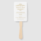 Éventail Cadre élégant blanc Programme de mariage élégant (Devant)