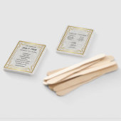 Éventail Cadre géométrique doré Programme de mariage en mar (Non-assemblé)