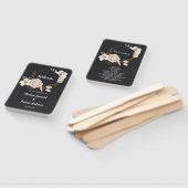 Éventail Cadre géométrique moderne Mariage floral blanc cad (Non-assemblé)