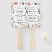 Éventail Cadre Mariage Fleur sauvage Secret Garden (Devant et derrière)