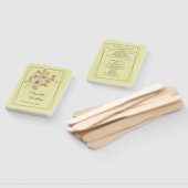 Éventail Cadre Rose – Mariage Jaune Céleste (Non-assemblé)