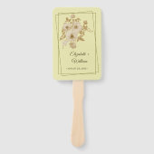 Éventail Cadre Rose – Mariage Jaune Céleste (Devant)