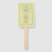 Éventail Cadre rose - Mariage jaune céleste Monogramme (Dos)