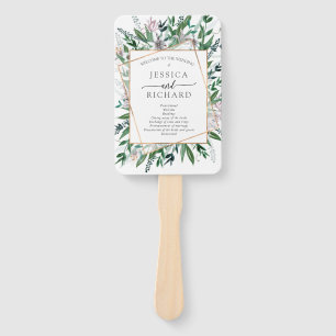 Éventail Cadre rustique verdoyant été, Ventilateur à main