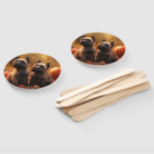 Éventail Cairn Terrier Chiot Automne Citrouille de plaisir (Non-assemblé)