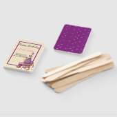 Éventail cake de chat violet anniversaire (Non-assemblé)