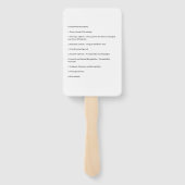 Éventail Calendrier de la cérémonie de remise des diplômes  (Dos)