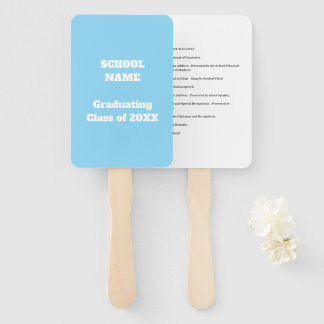 Éventail Calendrier de la cérémonie de remise des diplômes