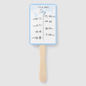 Éventail Calendrier des événements du jour de mariage de vo (Dos)