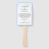 Éventail Calendrier des événements du jour de mariage de vo (Devant)