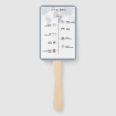 Éventail Calendrier des événements du jour du mariage de vo (Dos)