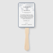 Éventail Calendrier des événements du jour du mariage de vo (Devant)