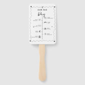 Éventail Calendrier des événements funky manuscrits pour le (Dos)