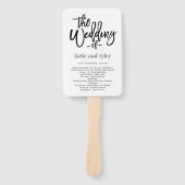 Éventail Calligraphie brossée Programme de mariage des coul (Devant)