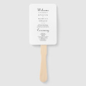 Éventail Calligraphie Classic Minimaliste Programme de Mari (Devant)