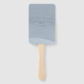 Éventail Calligraphie Floral Mariage Ceremony Blue ID771 (Dos)