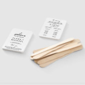 Éventail Calligraphie lunaire Programme de mariage (Non-assemblé)