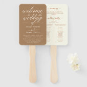 Éventail Calligraphie minimale Nous faisons Mariage Program (Devant et derrière)