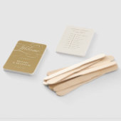 Éventail Calligraphie moderne intemporelle or mariage Timel (Non-assemblé)