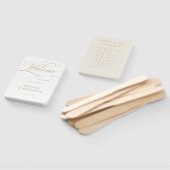 Éventail Calligraphie moderne intemporelle or mariage Timel (Non-assemblé)