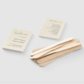 Éventail Calligraphie Noire Sur Ventilateur À Main Mariage  (Non-assemblé)