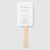 Éventail Calligraphie simple et élégante Programme de maria (Devant)