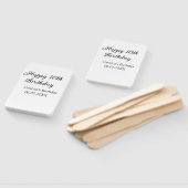 Éventail calligraphie simple minimum heureux 15e anniversai (Non-assemblé)