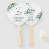 Éventail Calligraphie simple végétation rustique (Devant et derrière)